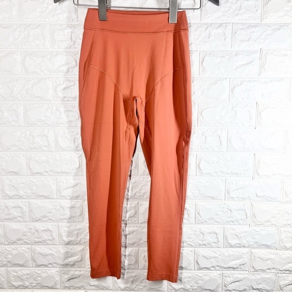 Gymshark Earth Orange Kendra Kathryn 7/8 Seamless Leggings Back Ruching - Picture 4 of 5